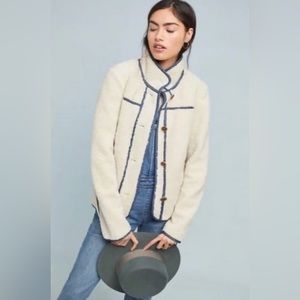 ANTHRO Anthropologie Sherpa Suede Jacket Size Small